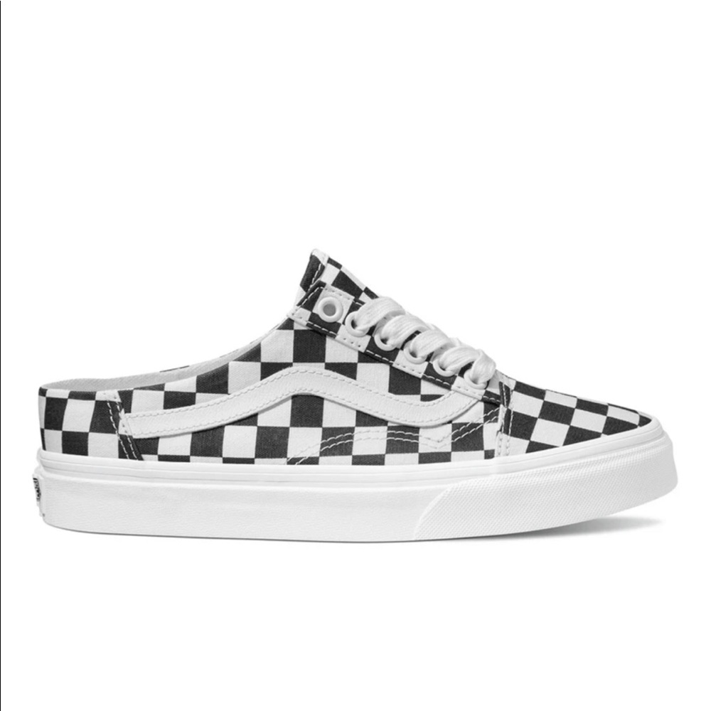 OLD SKOOL MULE CHECKERBOARD BLACK/TRUE WHITE Vans